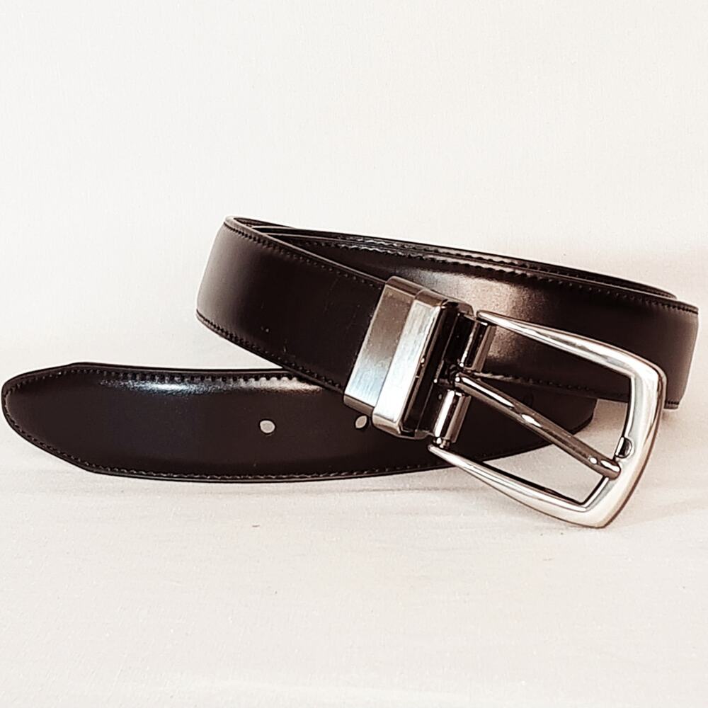 💎DMIC Mens Reversible Belt 2x 46-48 Waist Black Brown Imitation Leather